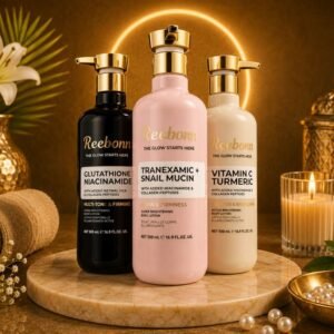 Reborn Glutathione, Elshara Snail Mucin & Vitamin C Turmeric Body Lotions