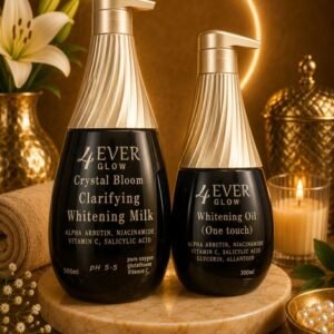 4Ever Glow Crystal Bloom Clarifying Whitening Milk Serum & Lotion